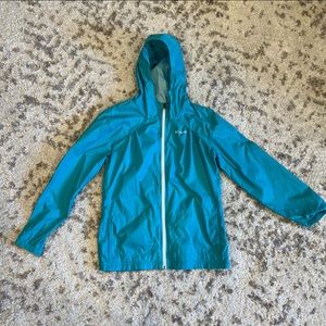 Teal Columbia rain jacket Youth XL